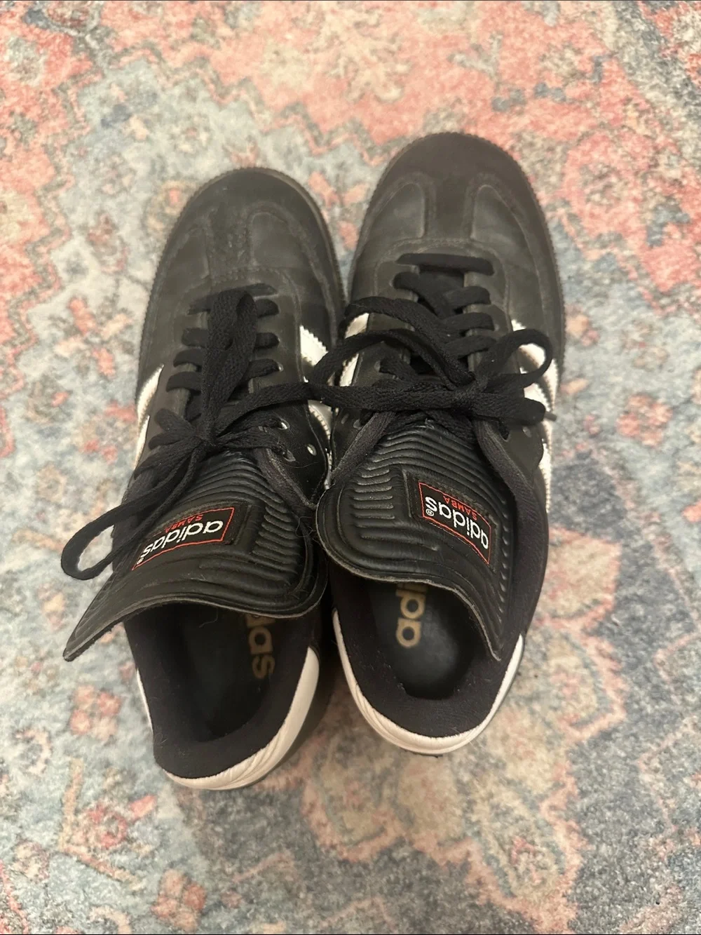 adidas Samba Black with White Stripes Men's Sneakers